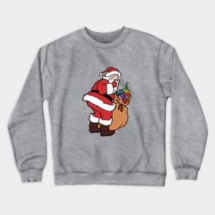 Santa with his bag Crewneck Sweatshirt